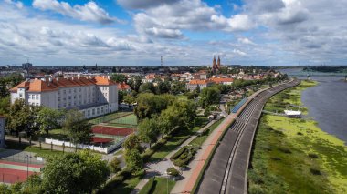 View of the old town in the city of Wloclawek, Poland.