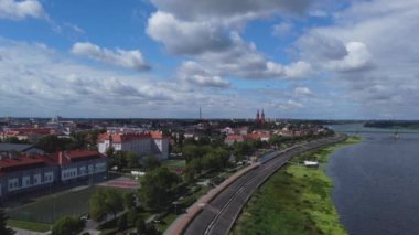 View of the old town in the city of Wloclawek, Poland.