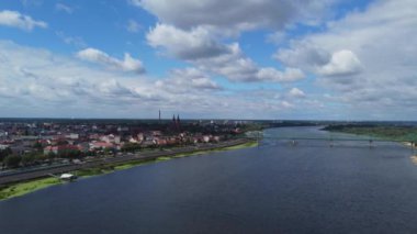 View of the old town in the city of Wloclawek, Poland.