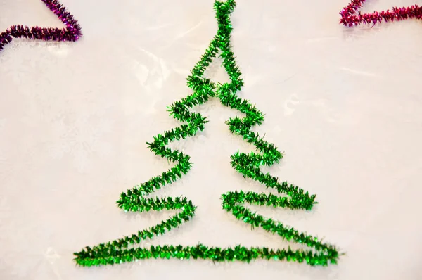 Árbol Navidad Invierno Aislado Sobre Fondo Blanco — Foto de Stock