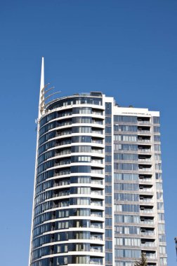 Gökdelen mimarisi. Modern şehir. ofis bloğu.