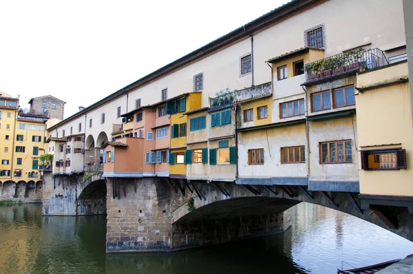 Historic Ponte Vecchio Arch Bridge Arno River Florence Italy — ストック写真