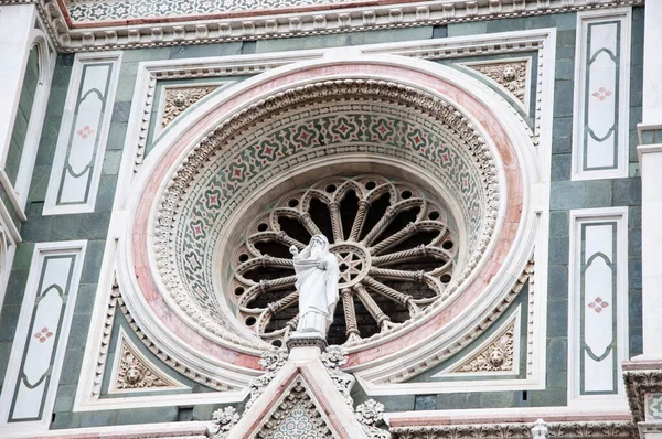 Rosone Esterno Duomo Firenze Dettaglio Architettonico Italia — Foto Stock