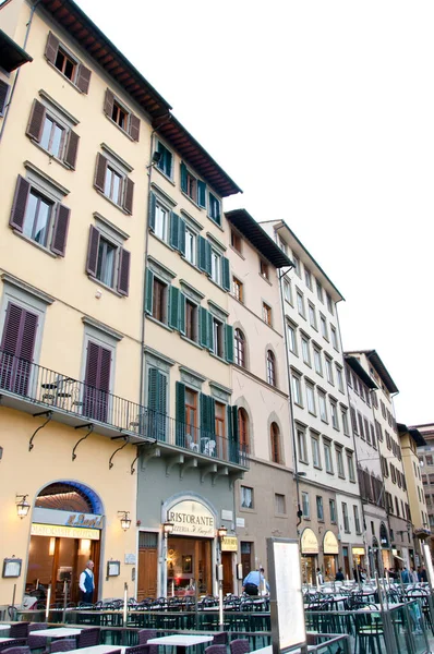 Florence Italy May 2018 Restaurant Outdoor Seating Tourists Street Historic — Fotografia de Stock