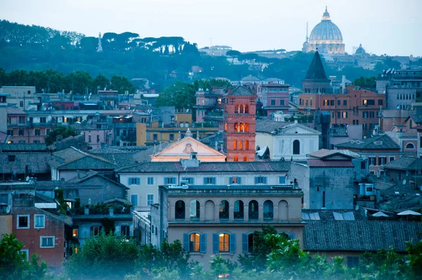 Vue Soir Architecture Antique Centre Historique Rome Italie — Photo