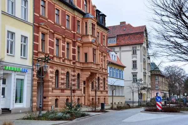 Guben Germany January 2013 Old Buildings Residential Houses Facade Exterior — Stock Photo, Image
