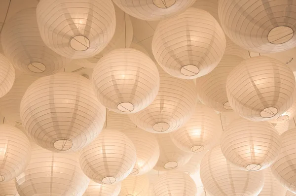 Lampioni Carta Decorativa Cinese Decorazione Lanterna Appesa Soffitto — Foto Stock
