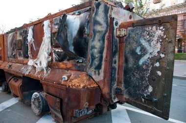 burned down russian military equipment during war against ukraine.