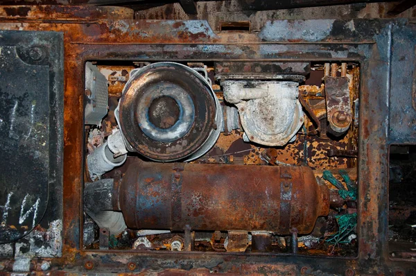 destroyed russian military equipment during war against ukraine. background.