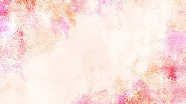 Hand Painted Pink Orange Watercolor Abstract Background — Stockfoto