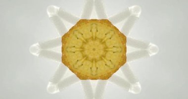 Güzel doku kaleydoskopik tasarım, soyut kaleydoskop arkaplan, eşsiz kaleydoskop animasyonu.