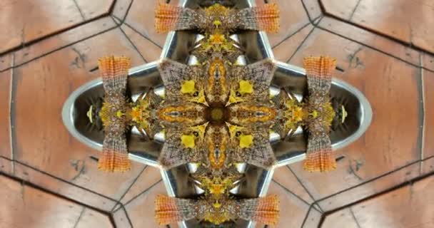 Krásná Textura Kaleidoskopický Design Abstraktní Kaleidoskop Pozadí Unikátní Kaleidoskop Animace — Stock video