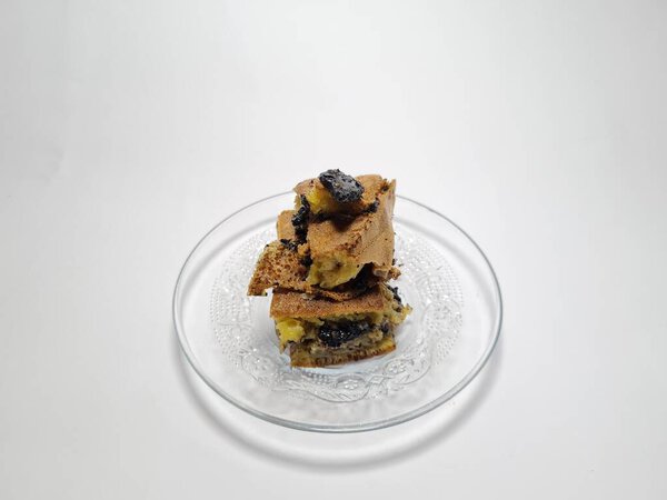Sweet martabak, chocolate flavor, white background