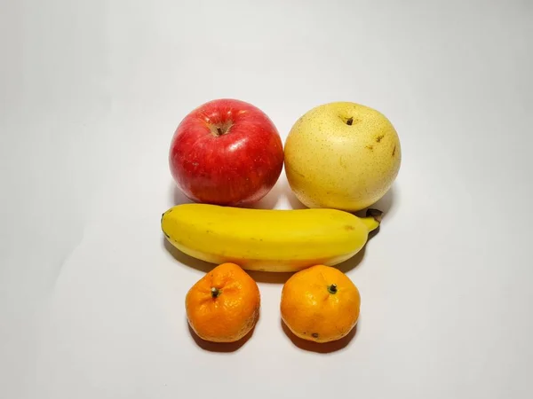 Zbiór Owoców Białym Tle — Zdjęcie stockowe
