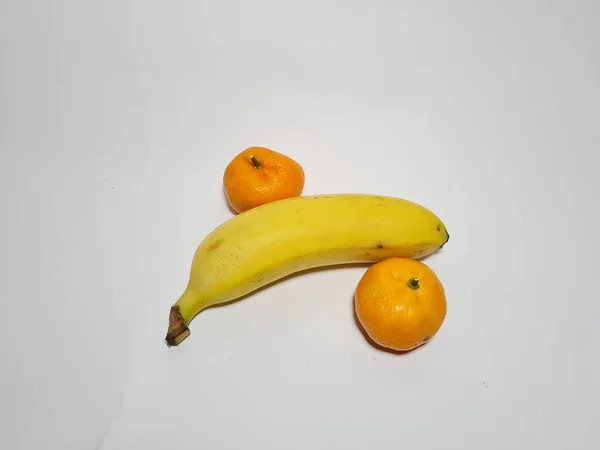 Uma Coleção Frutas Fundo Branco — Fotografia de Stock