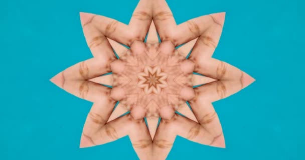 Beautiful Texture Kaleidoscopic Design Abstract Kaleidoscope Background Unique Kaleidoscope Animation — ストック動画