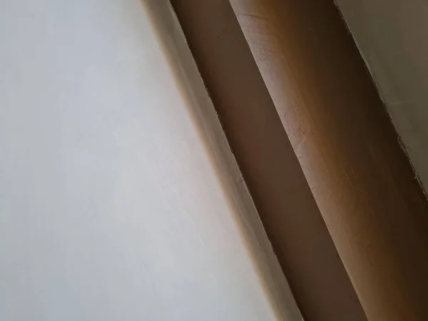 Abstract Background Photo Depicting Wall White Paint Combined Brown Paint — ストック写真