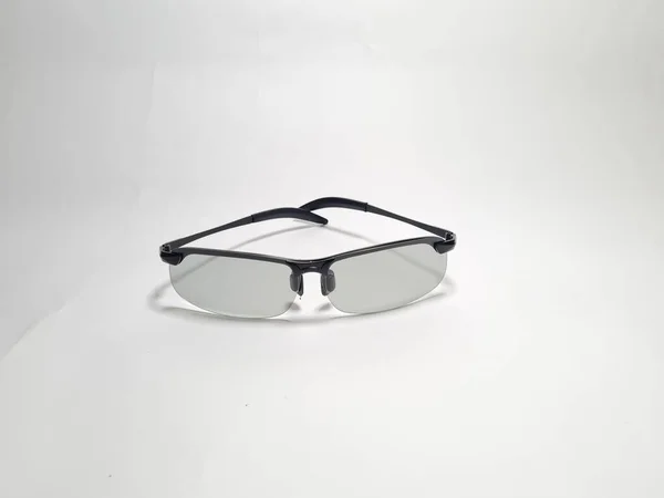 Μαύρα Γυαλιά Λευκό Φόντο — Φωτογραφία Αρχείου