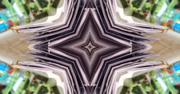 Krásná Textura Kaleidoskopický Design Abstraktní Kaleidoskop Pozadí Unikátní Kaleidoskop Animace — Stock video