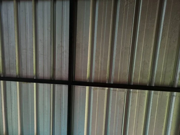 Roof Background Made Iron Zinc Combined Black Iron Bars — Photo