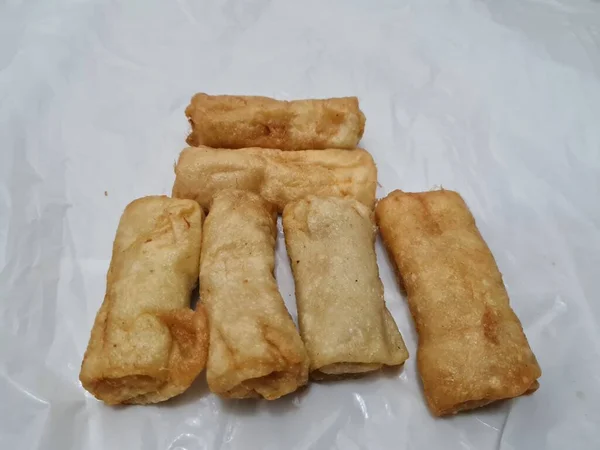 Snacks Indonesia Made Flour Other Ingredients Called Risoles Which Contain — Zdjęcie stockowe