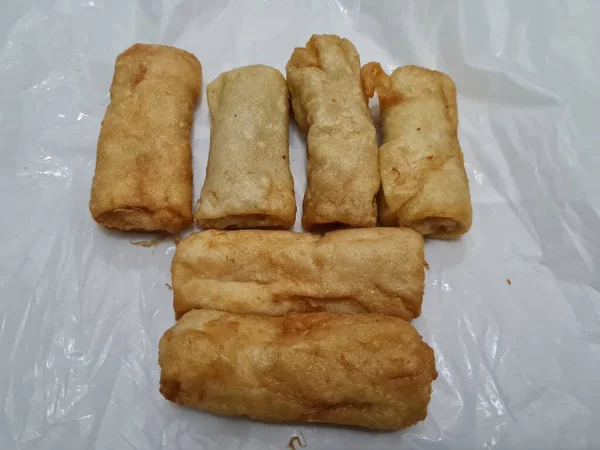 Snacks Indonesia Made Flour Other Ingredients Called Risoles Which Contain — Zdjęcie stockowe