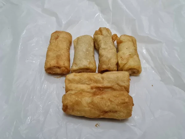 Snacks Indonesia Made Flour Other Ingredients Called Risoles Which Contain — стоковое фото