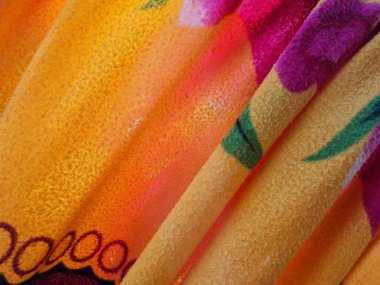 Sarı battaniye desenli soyut kumaş arkaplan ve diğer renk kombinasyonları