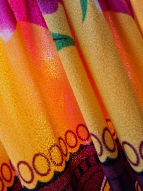 Sarı battaniye desenli soyut kumaş arkaplan ve diğer renk kombinasyonları