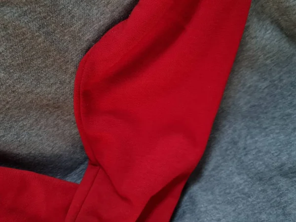 抽象布质灰色服装与红色搭配的背景照片 — 图库照片