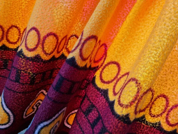 Sarı battaniye desenli soyut kumaş arkaplan ve diğer renk kombinasyonları