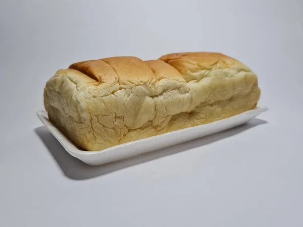 Brot Mit Schokoladengeschmack Das Von Hand Einem Weißen Behälter Zerrissen — Stockfoto