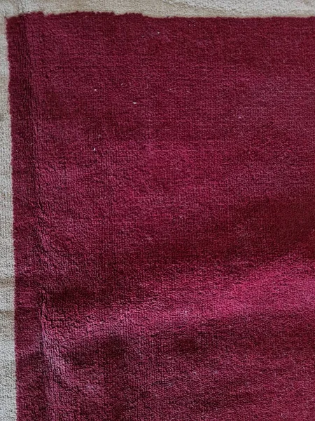 Red Soft Fiber Carpet Background White Color Combination — стоковое фото