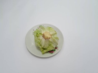 Lahana sebzeleri izole edilmiş beyaz mavi kombinasyon