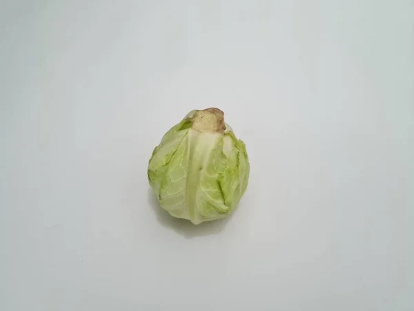 Cabbage Vegetables Isolated White Blue Combination — 스톡 사진
