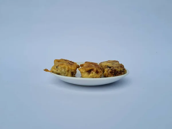 Snacks Fritos Hechos Soja Harina Trigo Con Nombre Tempe Menjes —  Fotos de Stock