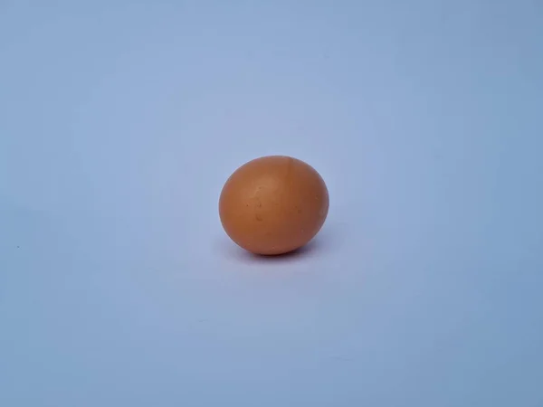 Курячі Яйця Коричневого Кольору Синьому Фоні — стокове фото