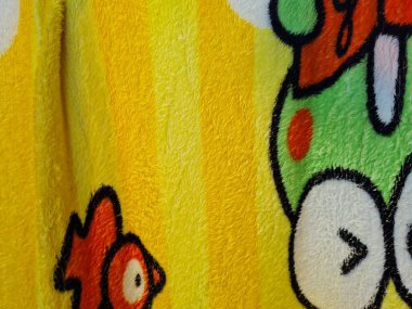 Soyut sarı battaniye desenli arkaplan renkli resimlerin bir kombinasyonuyla