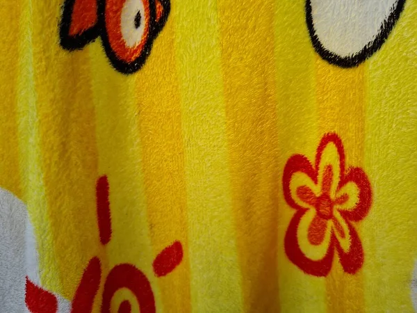 Soyut sarı battaniye desenli arkaplan renkli resimlerin bir kombinasyonuyla