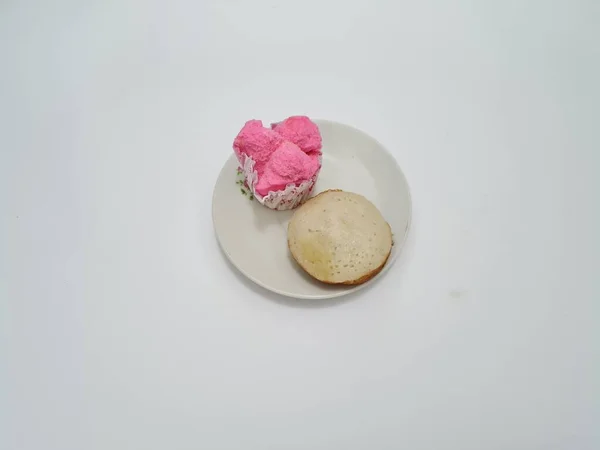 Apem Cake Steamed Buns Bloom Isolated White — Stock fotografie