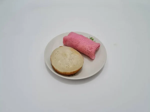 Red Pancake Apem Cake Isolated White — Stock Photo, Image