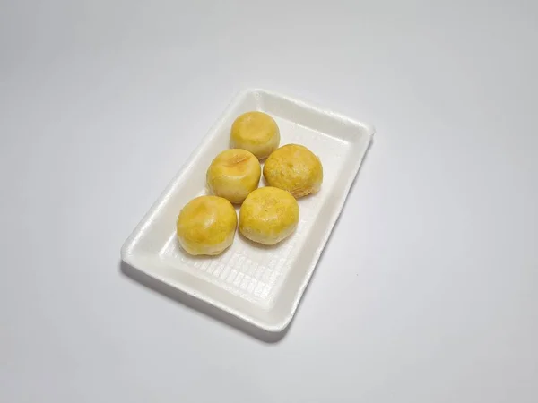 Indonesian Food Called Bakpia Isolated White — Fotografie, imagine de stoc