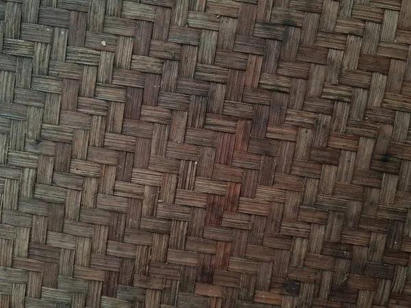 Фон Будівельної Стіни Коричневого Текстурованого Бамбука — стокове фото