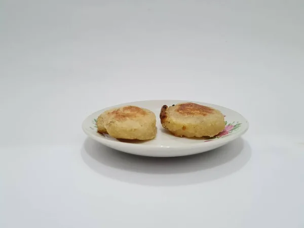 Typisk Indonesisk Snack Lavet Mel Brunt Hoved Med Hvid Kombination - Stock-foto