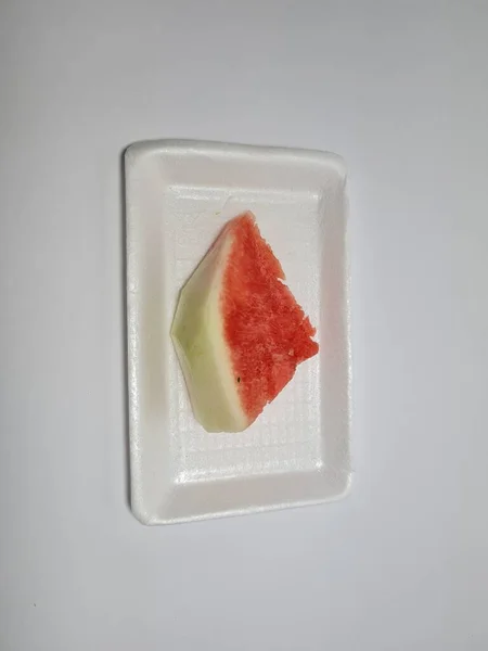 Slices Red White Watermelon — Fotografia de Stock