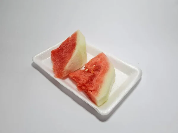 Slices Red White Watermelon — Stok Foto