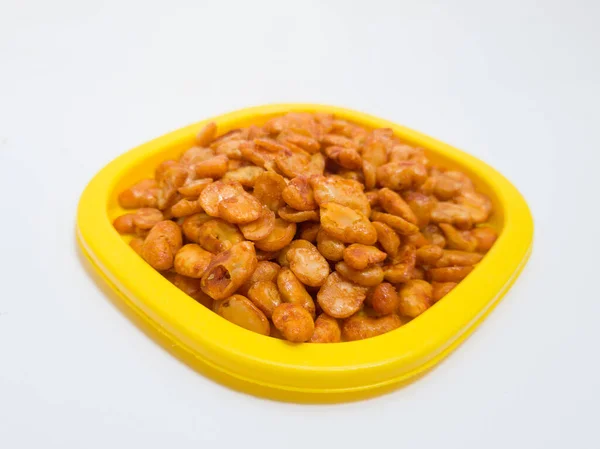 Snack Called Peanuts Koro Fried Given Sweet Spicy Red Spice — Fotografia de Stock