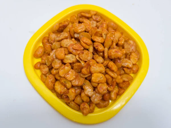 Snack Called Peanuts Koro Fried Given Sweet Spicy Red Spice — Zdjęcie stockowe