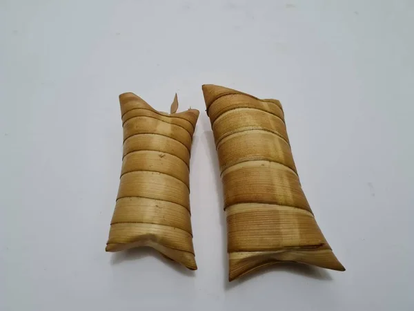 Food Indonesia Called Lepet Made Coconut Glutinous Rice Wrapped Coconut —  Fotos de Stock