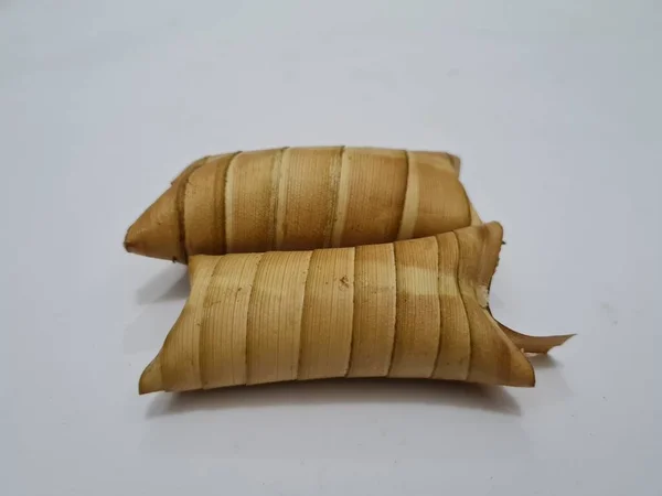 Food Indonesia Called Lepet Made Coconut Glutinous Rice Wrapped Coconut —  Fotos de Stock